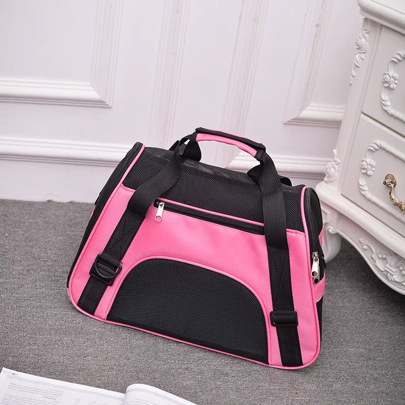 Foldable 4-Sided Pet Travel Carrier Bag