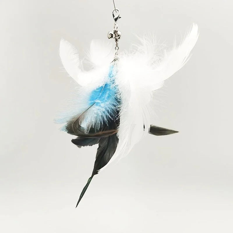 Hands-Free Suction Cup Feather Cat Wand Toy