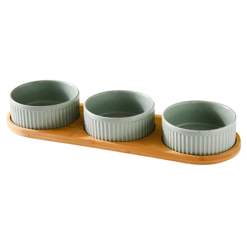 850ml Ceramic Double & Triple Pet Food & Water Bowl