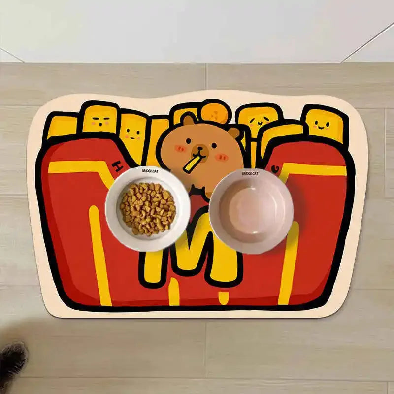 Non-Slip Absorbent Pet Feeding Mat