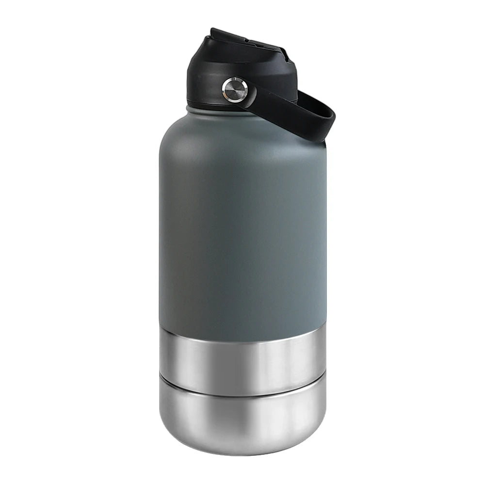 3-in-1 Stainless Steel Pet Water Bottle