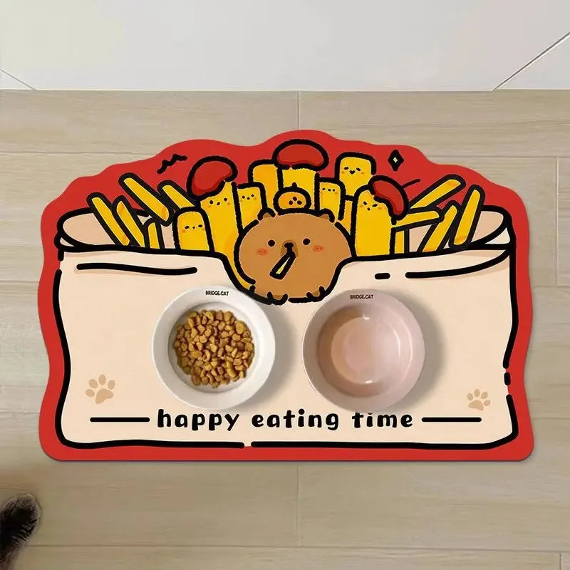 Non-Slip Absorbent Pet Feeding Mat