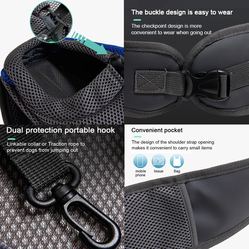 Mesh Pet Sling Carrier Bag