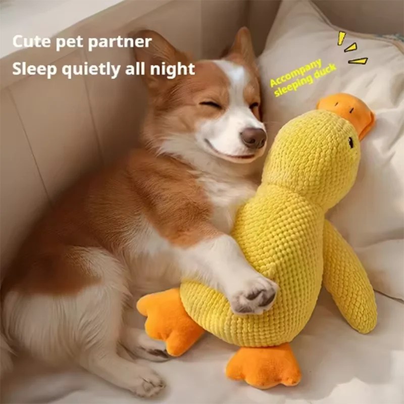 Durable Plush Duck Squeaky Dog Toy