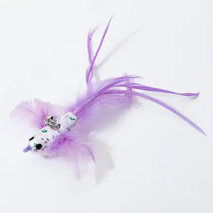 Hands-Free Suction Cup Feather Cat Wand Toy