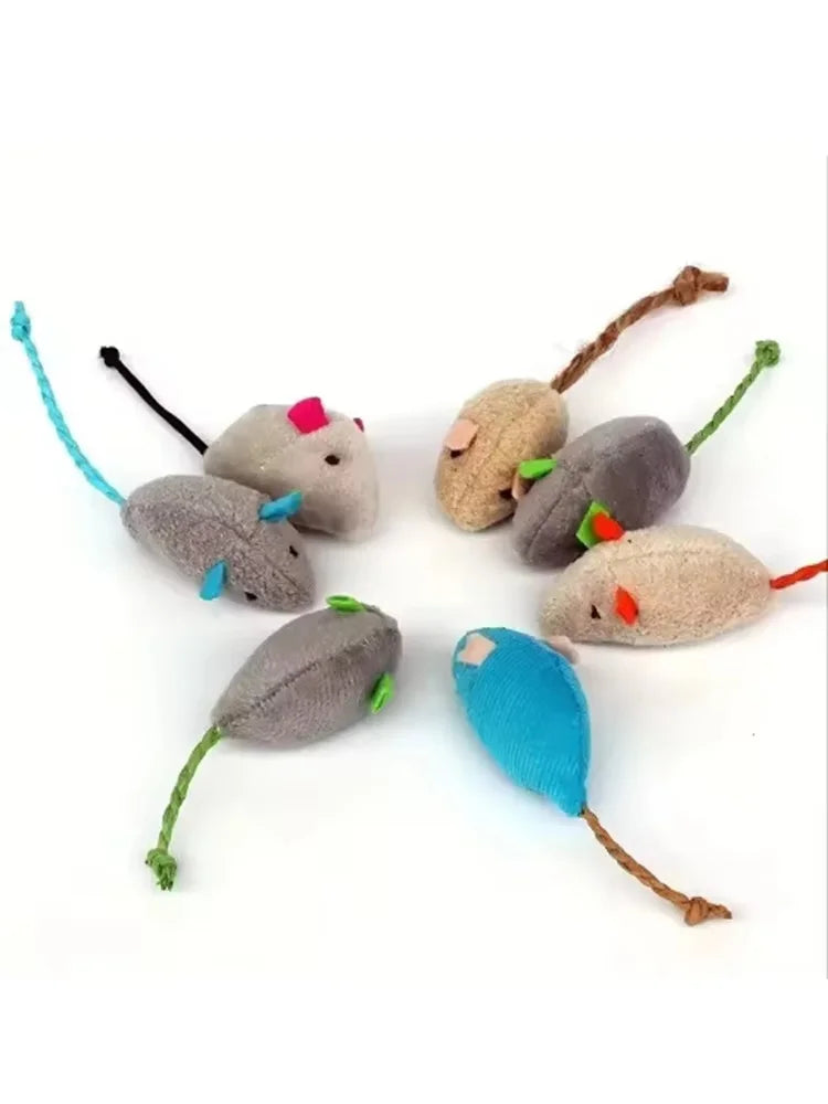 Interactive Plush Rat Cat Toy