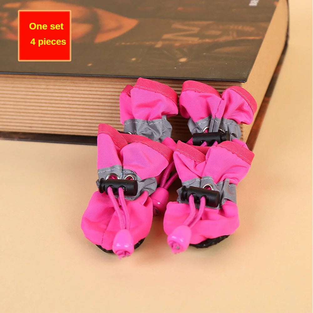 4-Piece Waterproof Dog Rain Boots