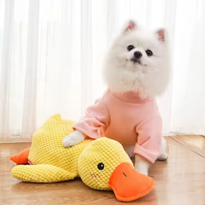 Durable Plush Duck Squeaky Dog Toy