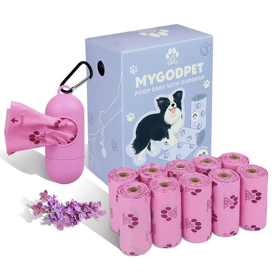 Biodegradable Dog Poop Bags with Dispenser (150 Count)