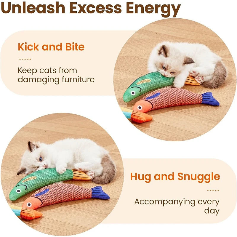 Interactive Catnip Fish Plush Toy