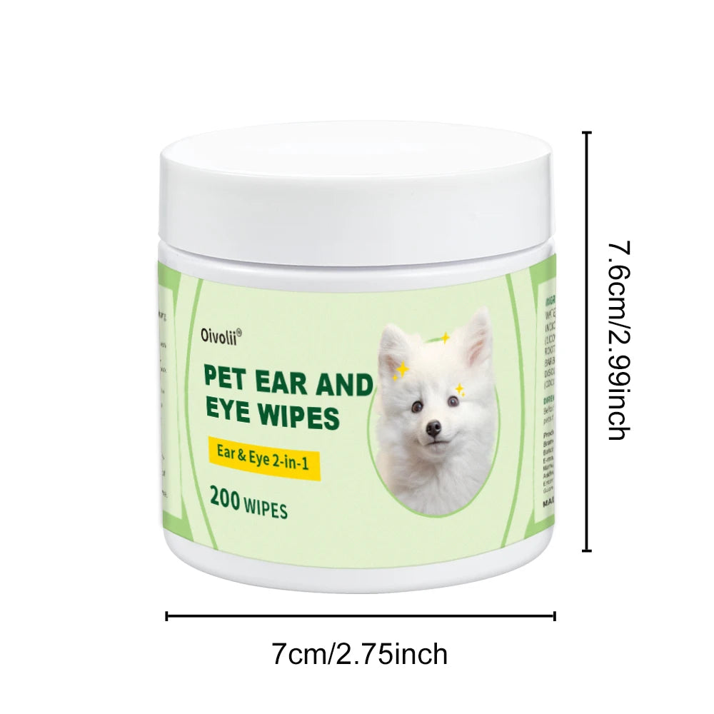 Pet Eye & Ear Cleaning Wipes (200 pcs)