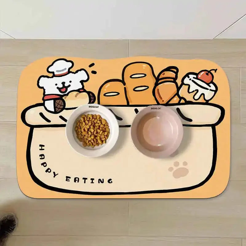 Non-Slip Absorbent Pet Feeding Mat