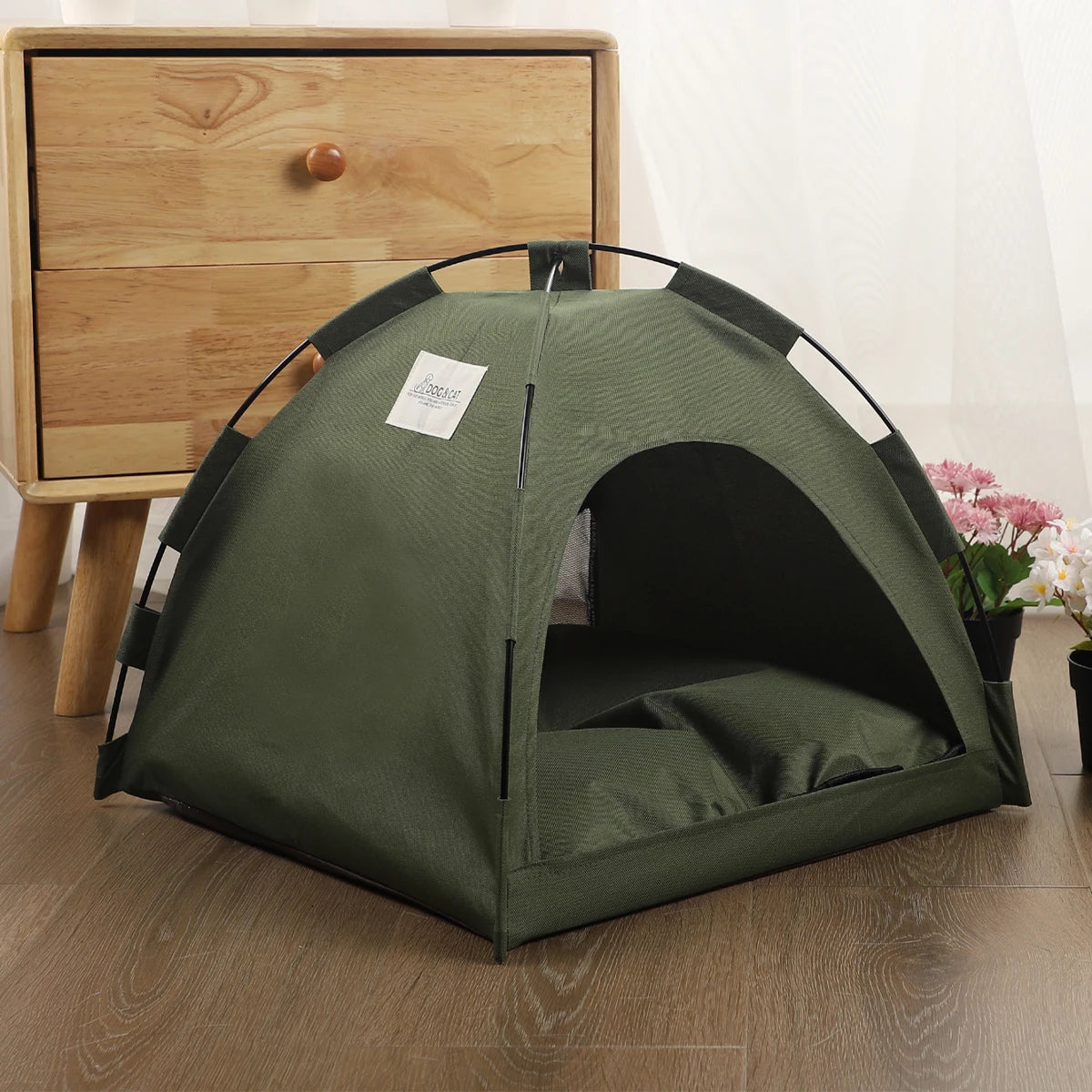 Warm Plush Pet Tent Bed with Cushion