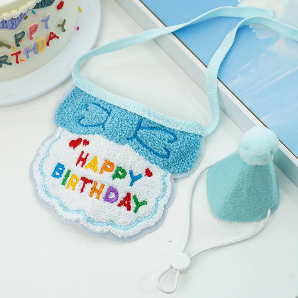 Pet Birthday Hat & Scarf Set
