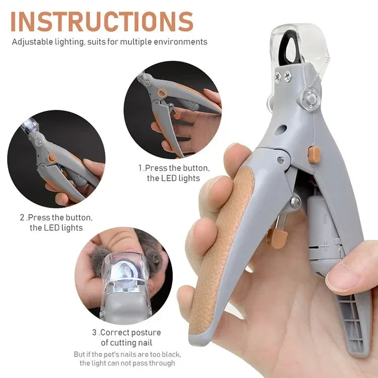 LED Pet Nail Clipper for Dogs & Cats