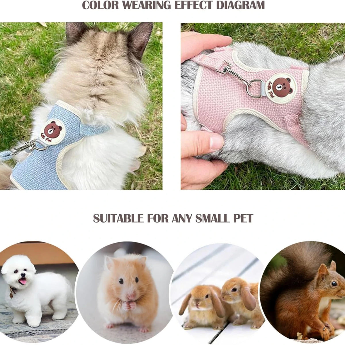 Soft Padded Pet Harness & Leash Set
