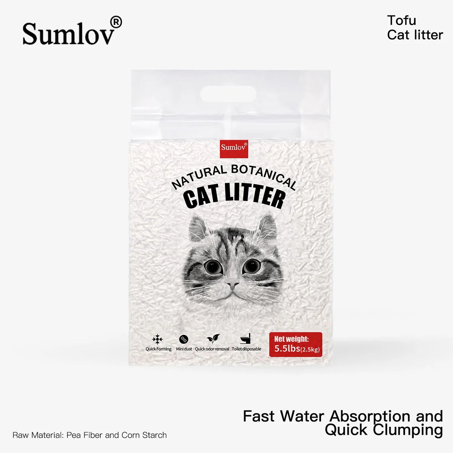 33lbs Natural Tofu Cat Litter – Dust-Free & Odor Control