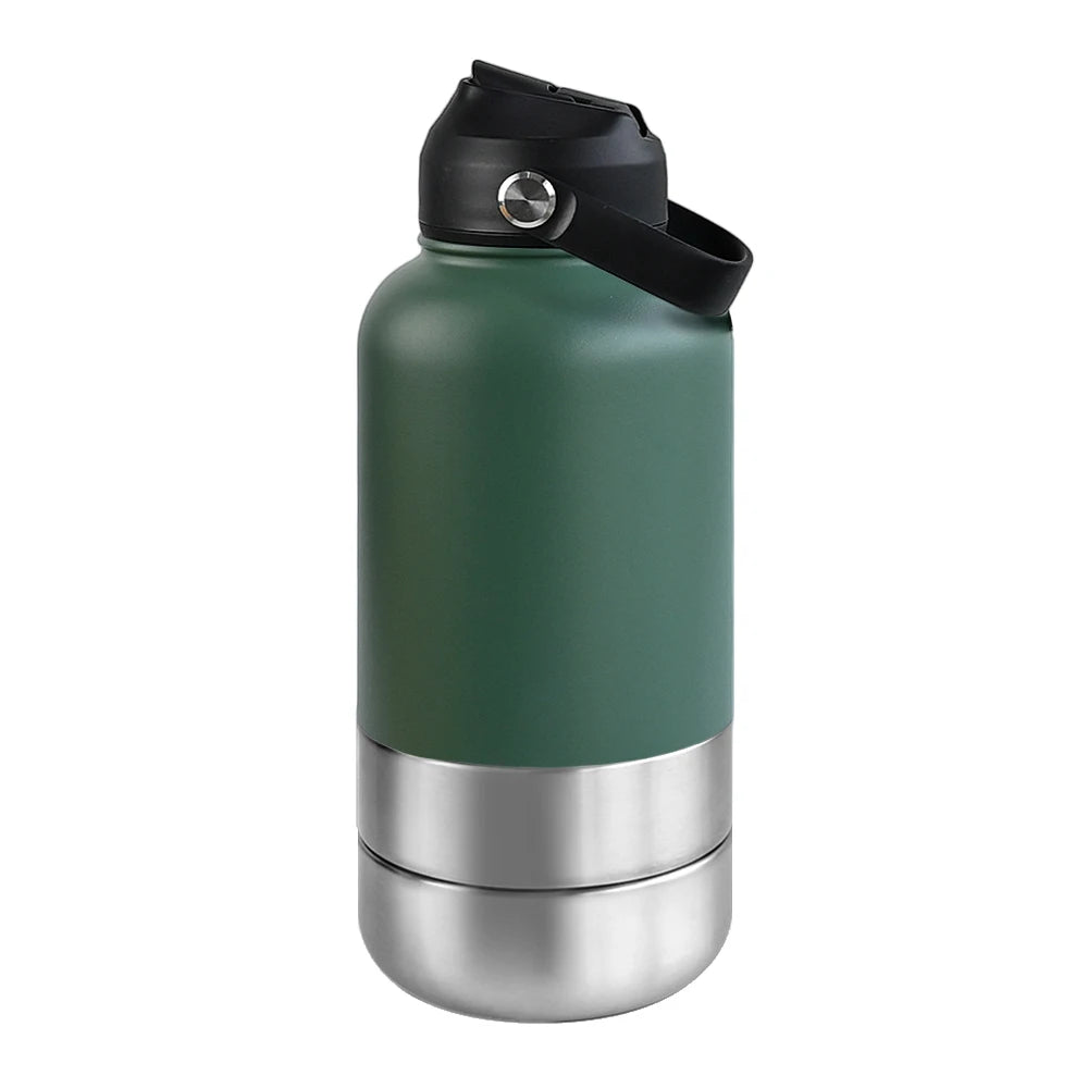 3-in-1 Stainless Steel Pet Water Bottle