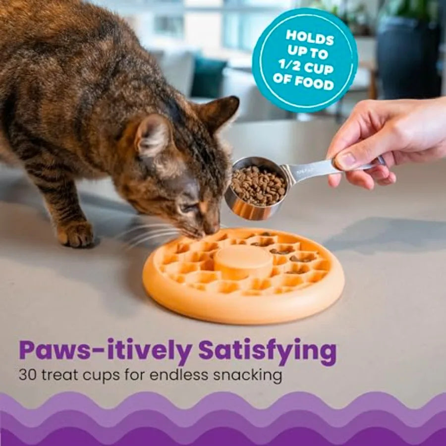 Interactive Slow Feeder Puzzle Bowl for Cats