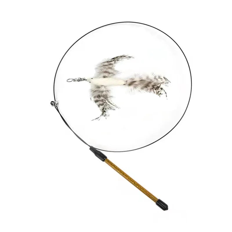 Interactive Bird Feather Cat Teaser Toy