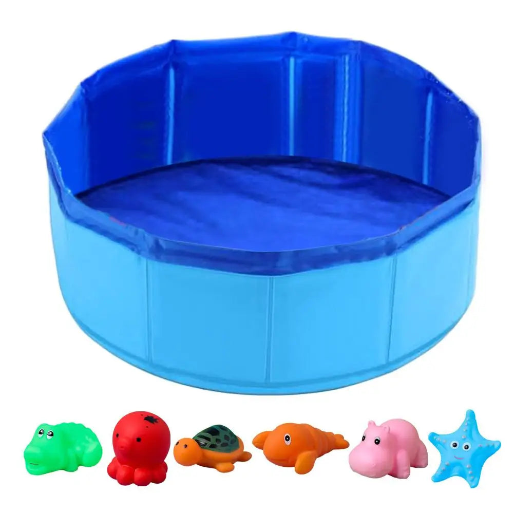 Foldable Pet Splash Pool & Interactive Water Toy