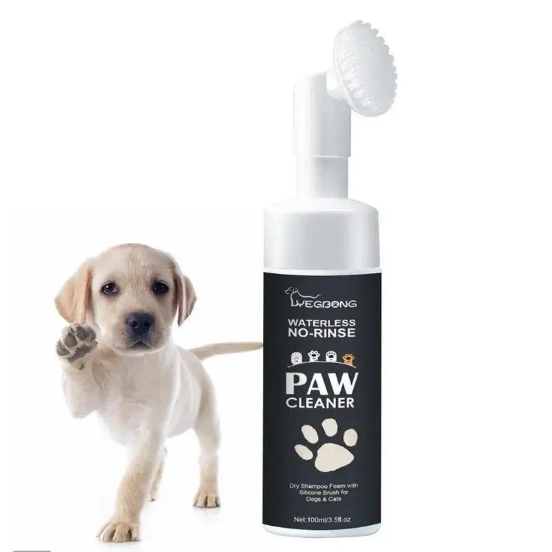 Waterless Pet Paw Cleaning Foam with Brush
