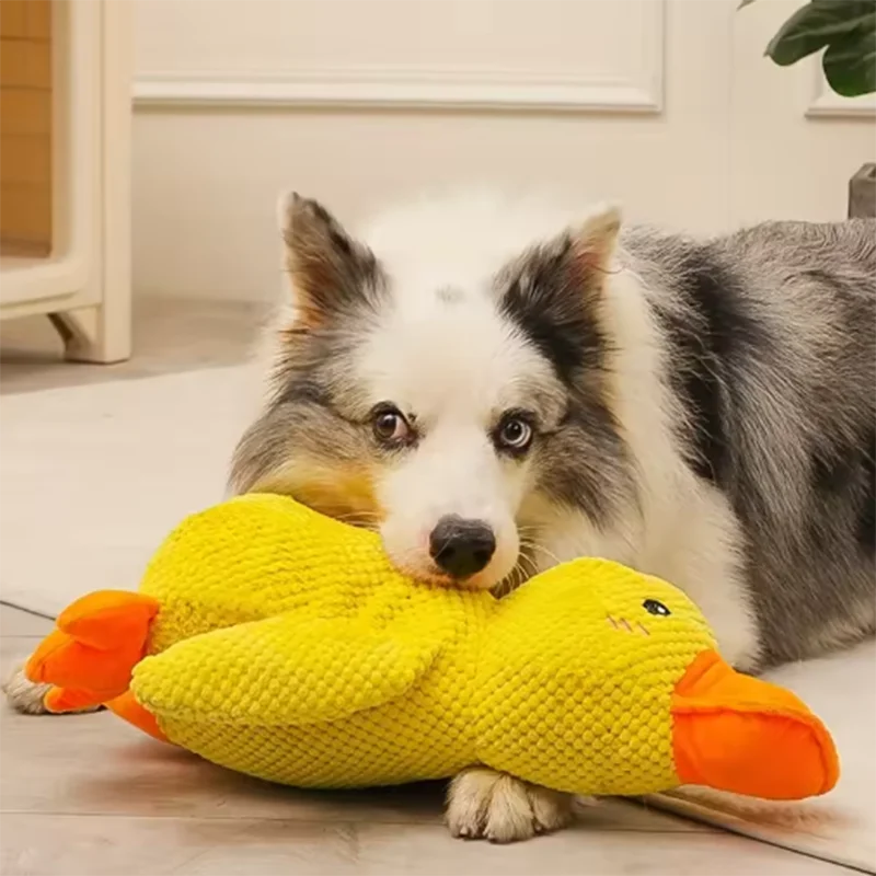 Durable Plush Duck Squeaky Dog Toy