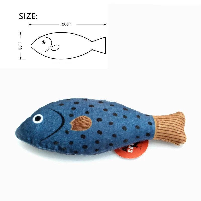 Interactive Catnip Fish Plush Toy