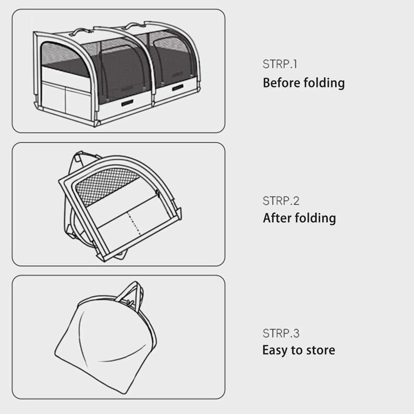 2-Pet Car Seat Travel Carrier Bed