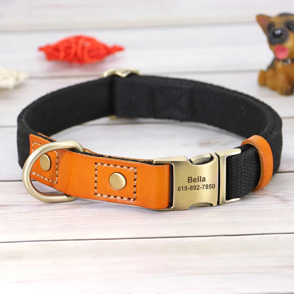 Personalized Nylon Dog Collar & Leash Set