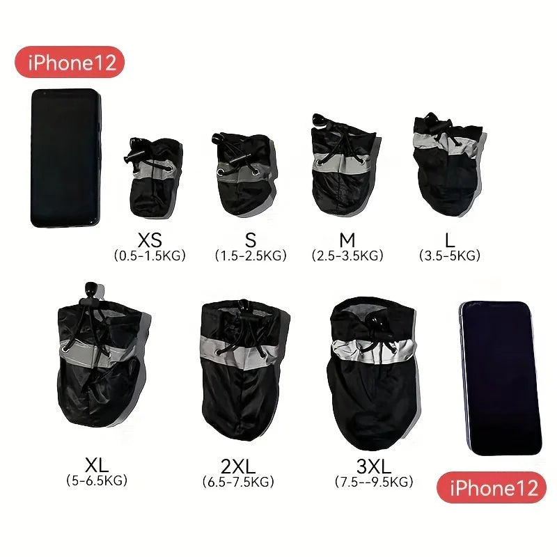 4-Piece Waterproof Dog Rain Boots