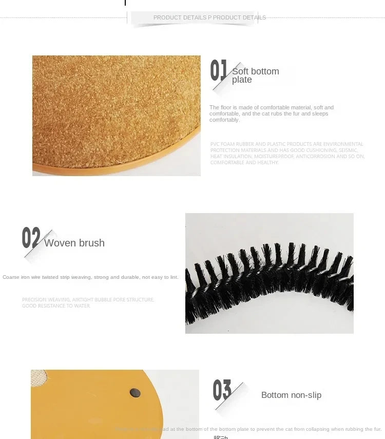 Self-Grooming Cat Arch with Scratching Pad