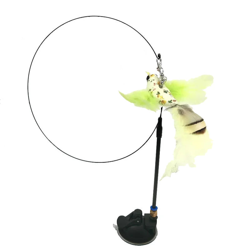 Interactive Bird Feather Cat Teaser Toy