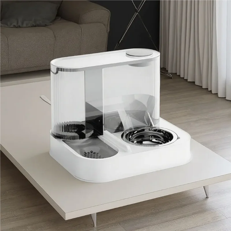 2-in-1 Stainless Steel Automatic Pet Feeder & Water Bowl