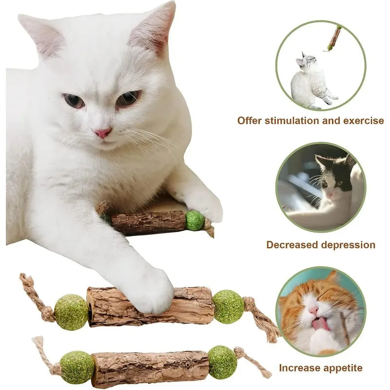 Natural Catnip & Silvervine Dental Sticks (3 pcs)