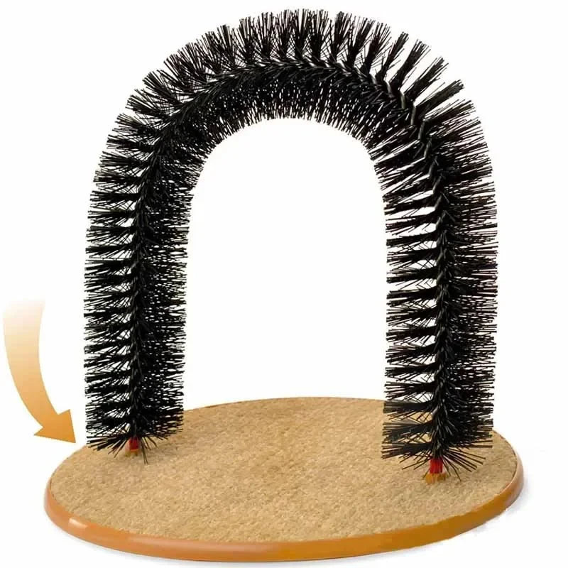 Self-Grooming Cat Arch with Scratching Pad