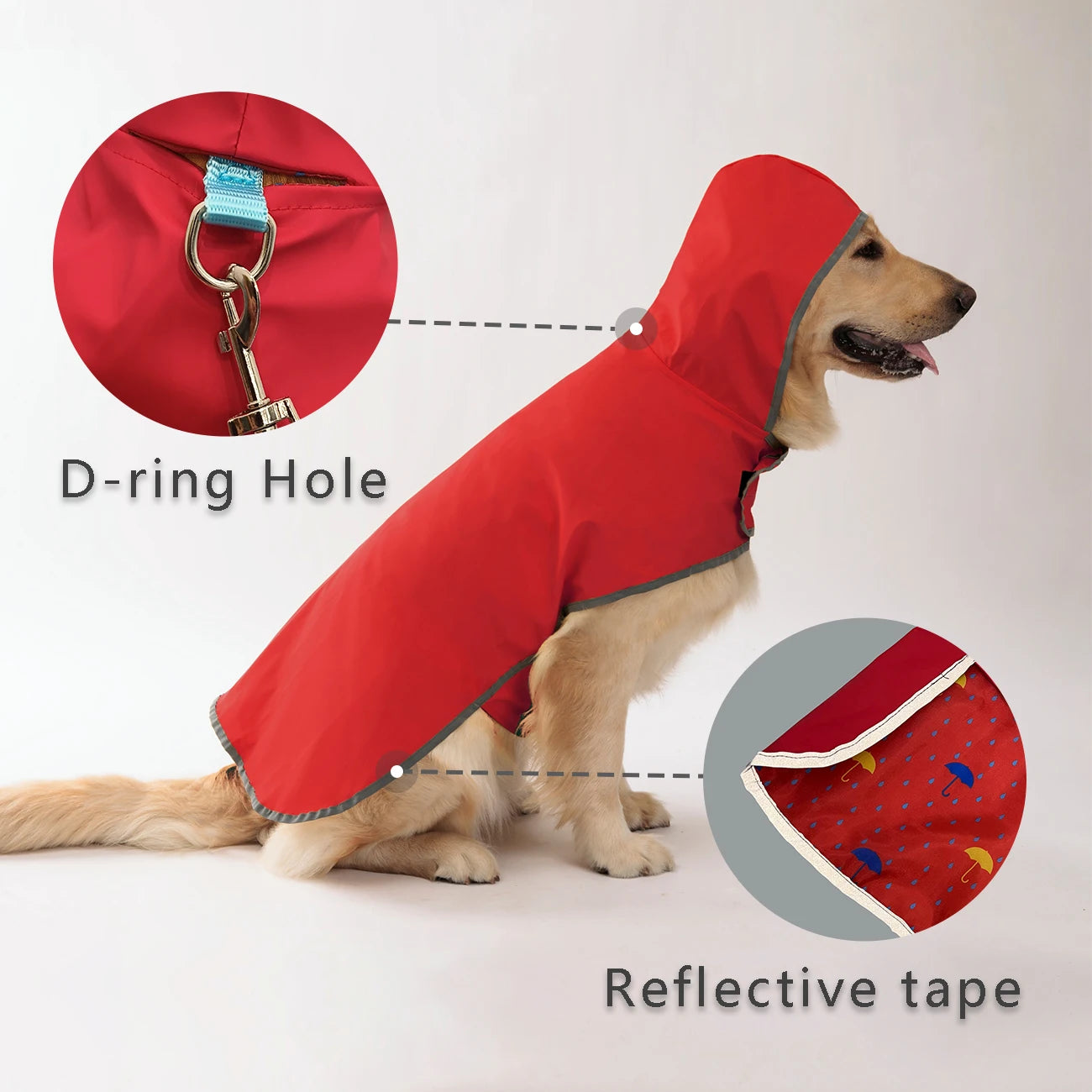 Double-Layer Reversible Dog Raincoat