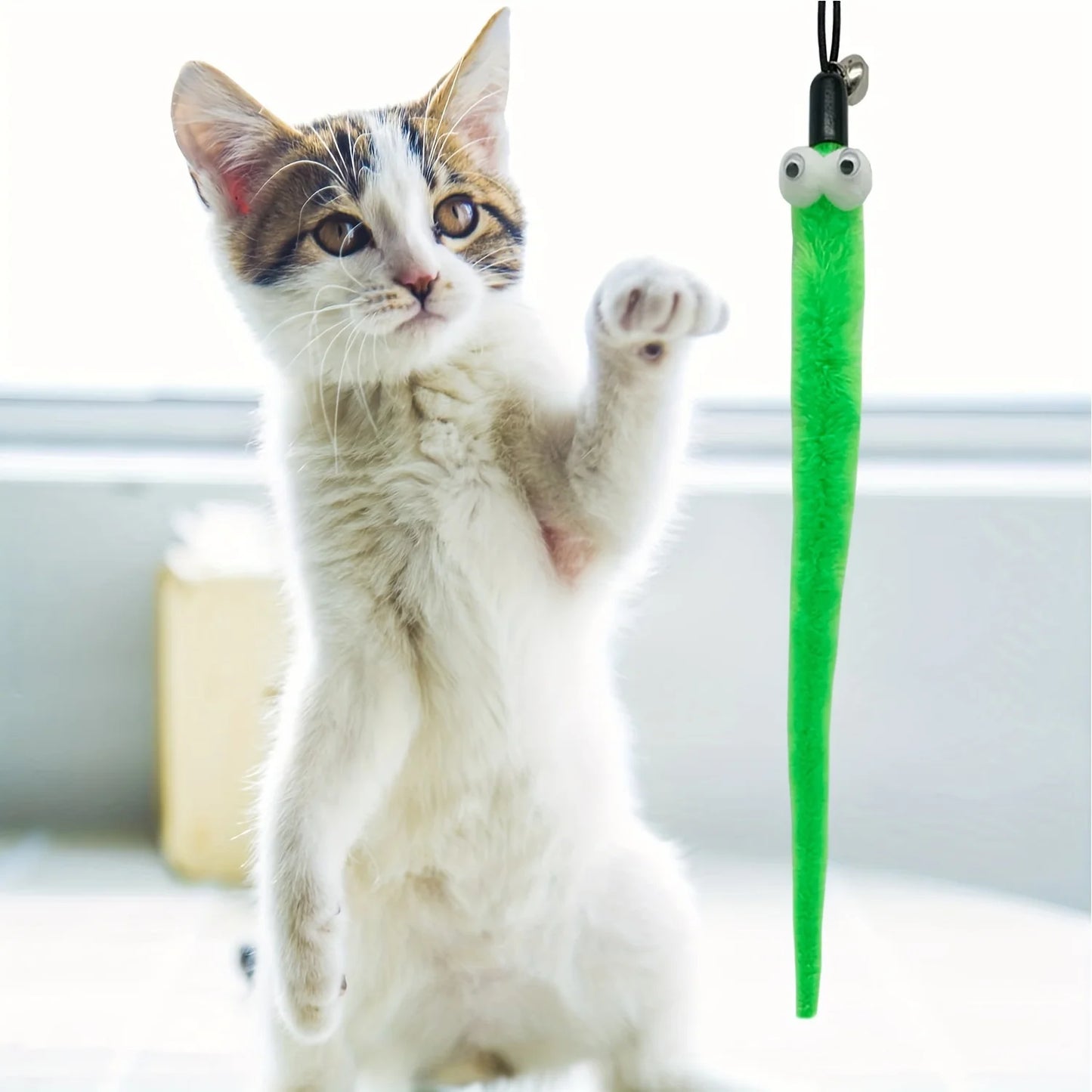 9-Piece Interactive Cat Feather Wand Toy Set