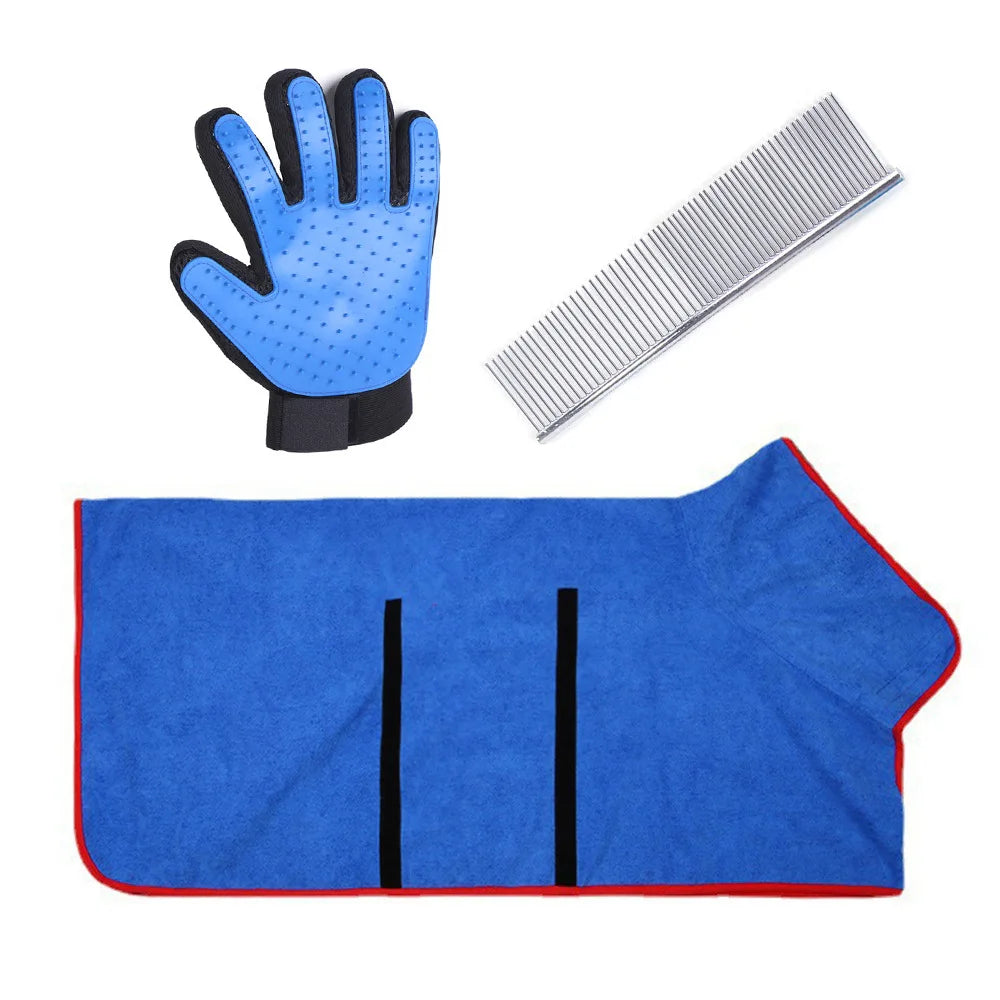 Quick-Dry Pet Bath Towel Set