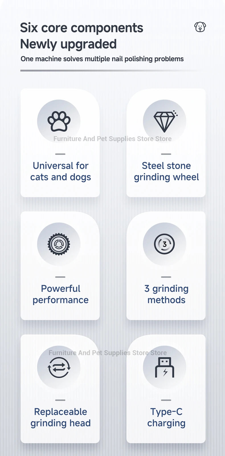 USB Rechargeable Pet Nail Grinder