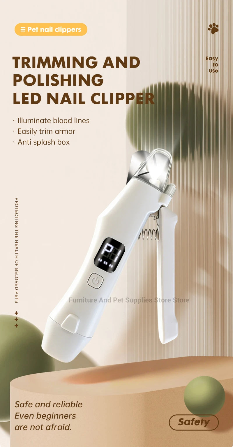 2-in-1 Electric Pet Nail Grinder & Trimmer