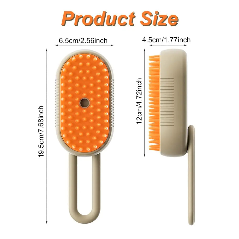 Steam Spray Pet Grooming Massage Brush