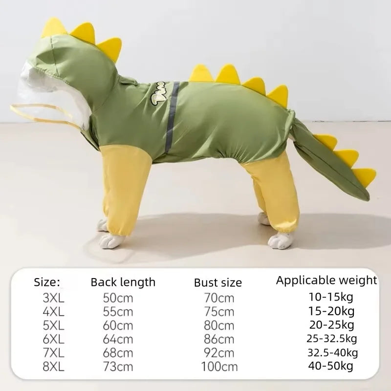 Dinosaur Dog Raincoat