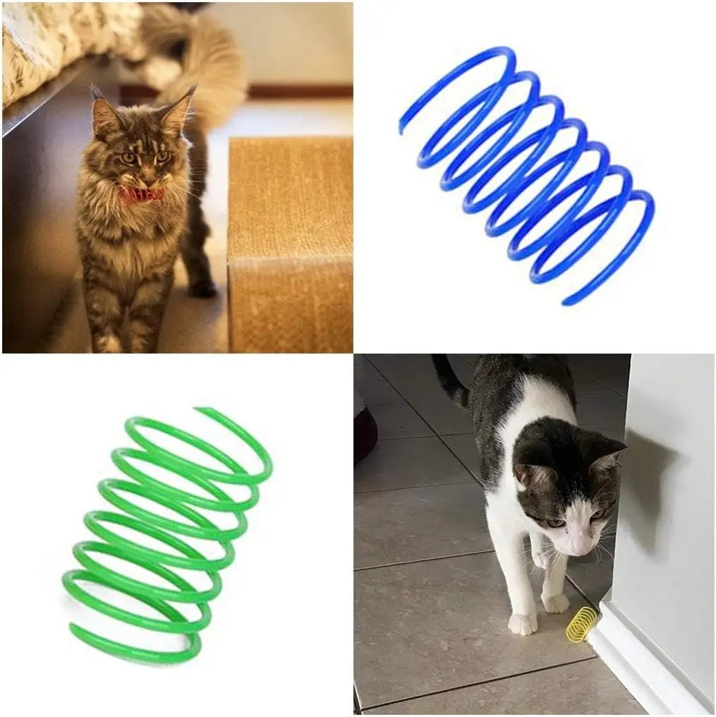 Colorful Cat Spring Toy Set