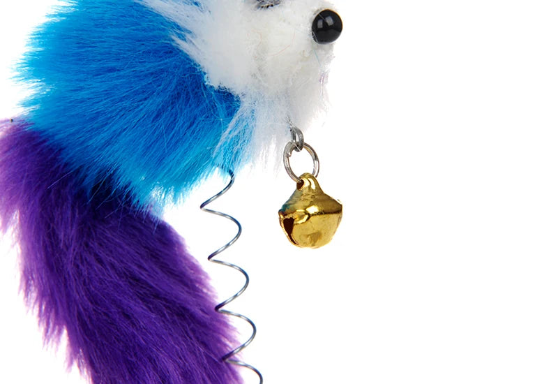 Interactive Feather Mouse Cat Teaser Wand
