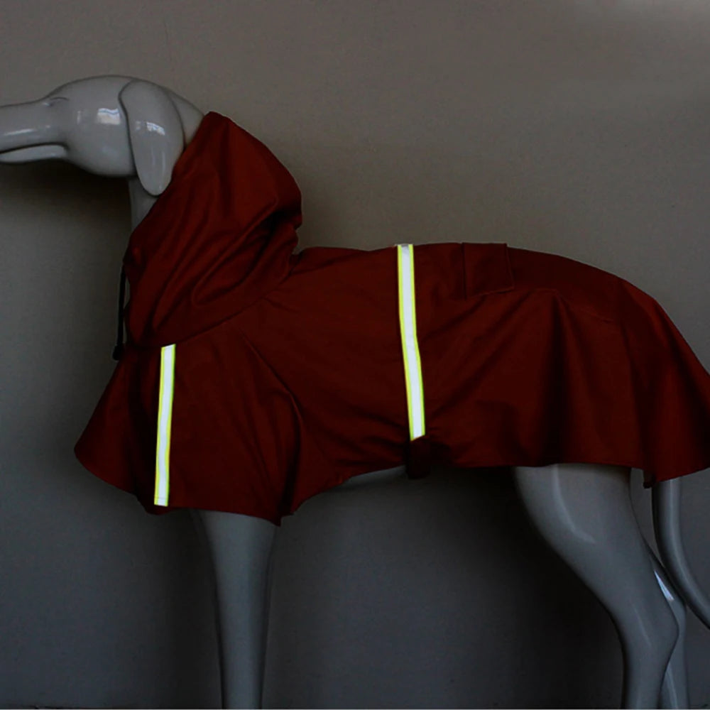 Waterproof Reflective Hooded Dog Raincoat