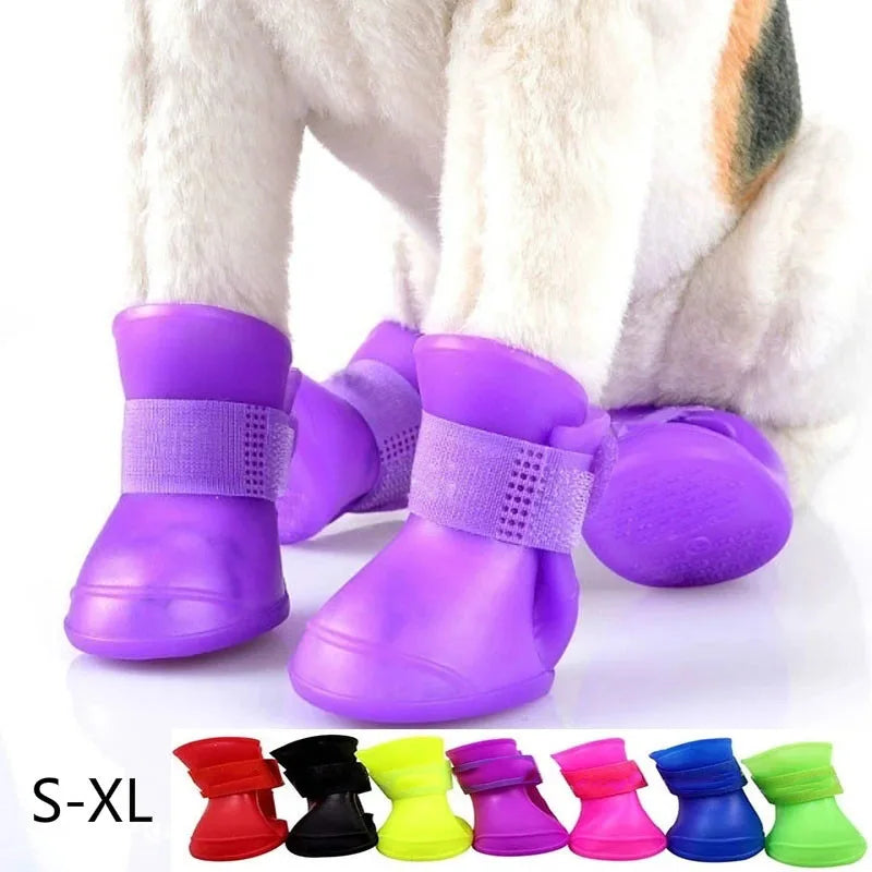 4-Piece Waterproof Anti-Slip Dog Boots