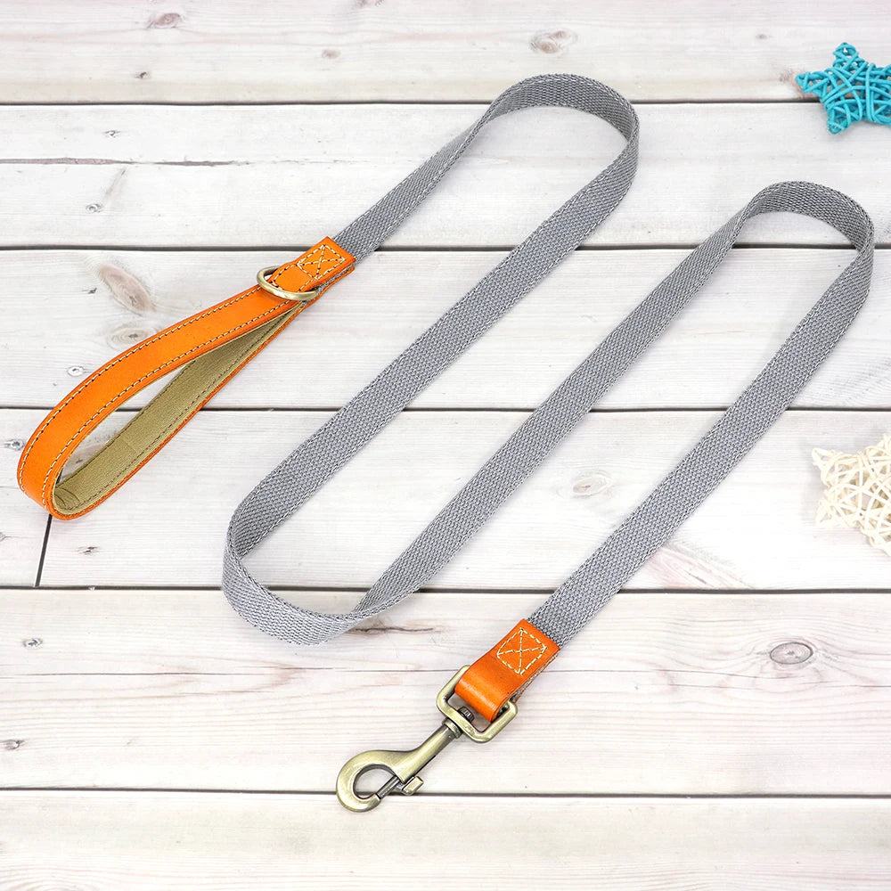 Personalized Nylon Dog Collar & Leash Set