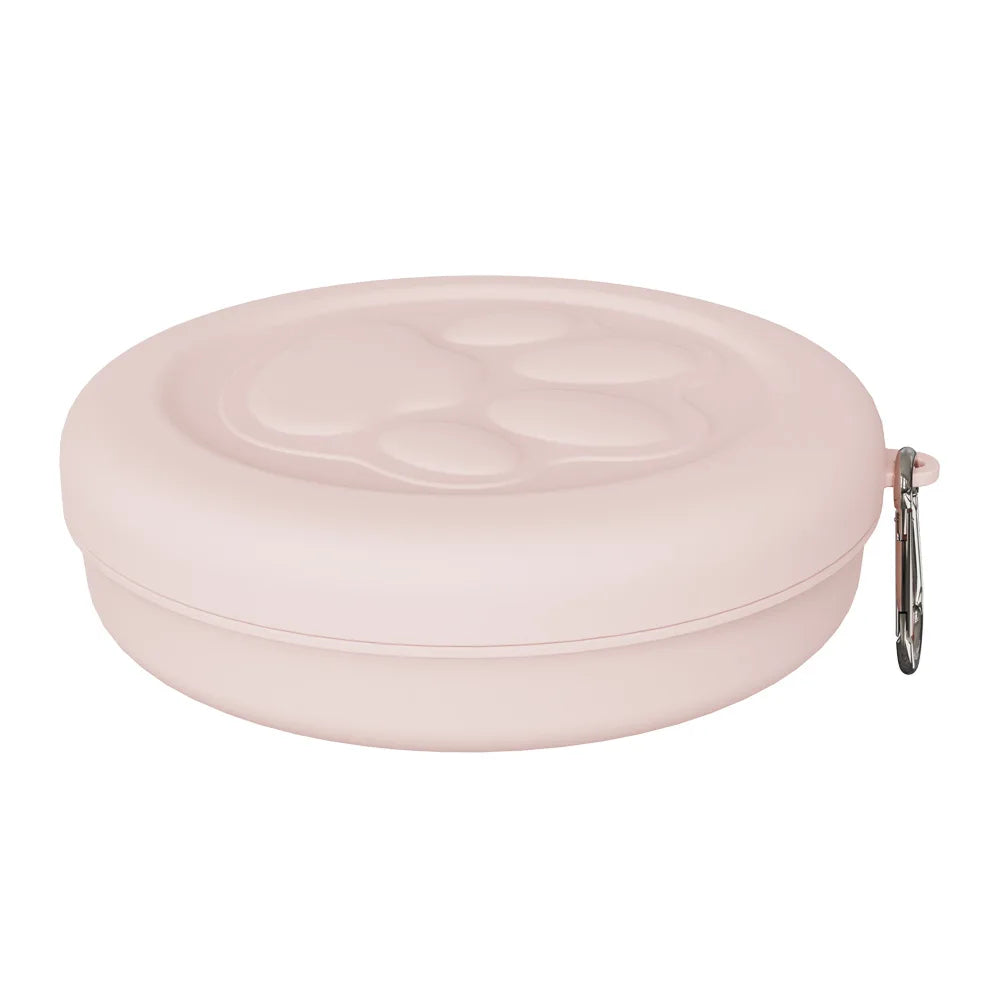 Portable Outdoor Dog Food & Snack Storage Bowl