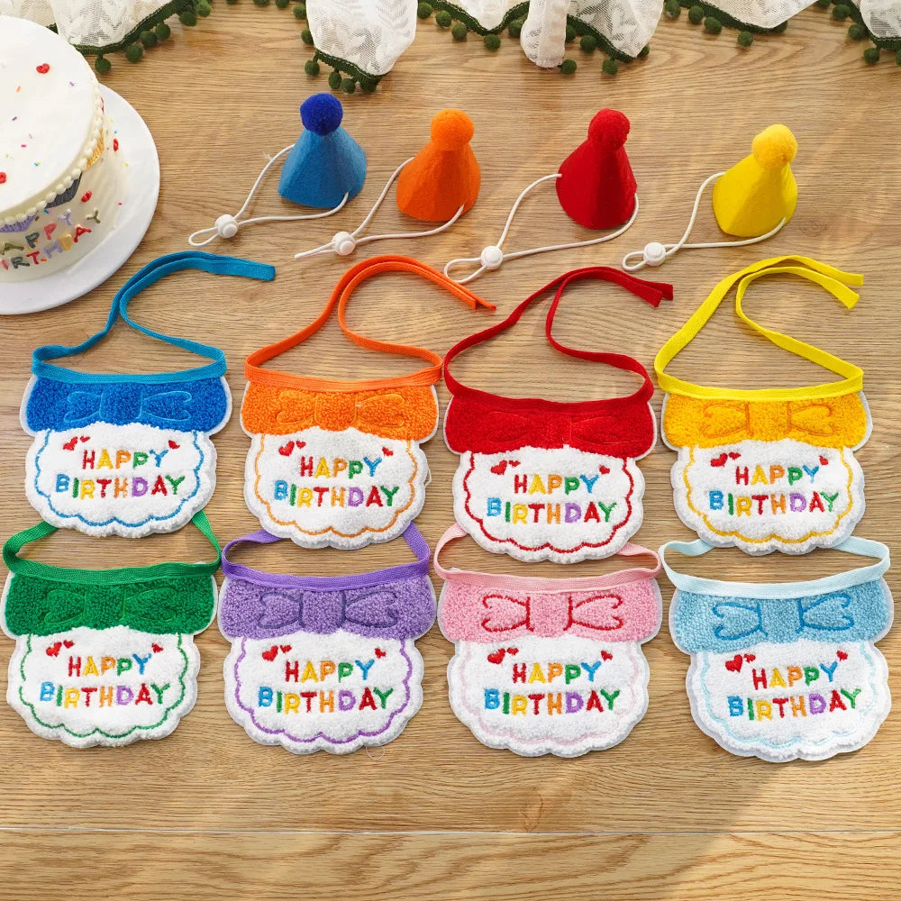 Pet Birthday Hat & Scarf Set